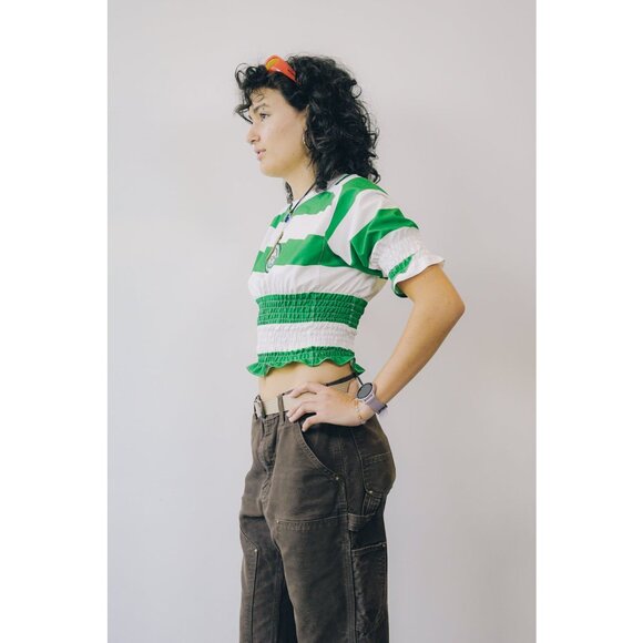 Rework Shirred Nike Celtic FC Football Jersey S/M - Picture 2 of 9